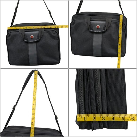 Wenger Swiss Gear The Legacy Laptop Briefcase Travel Bag Black Travel Crossbody - Picture 11 of 12